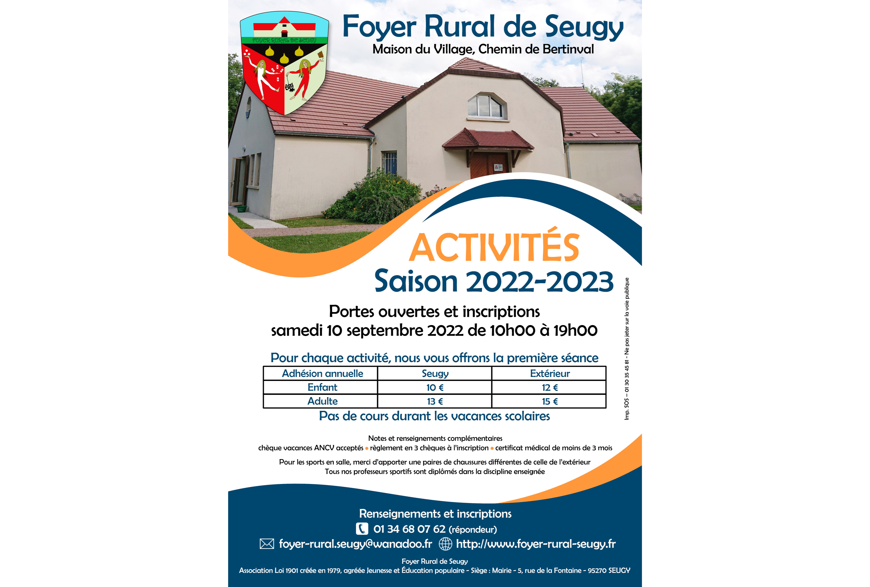 Exemple flyer portes ouvertes foyer rural Seugy